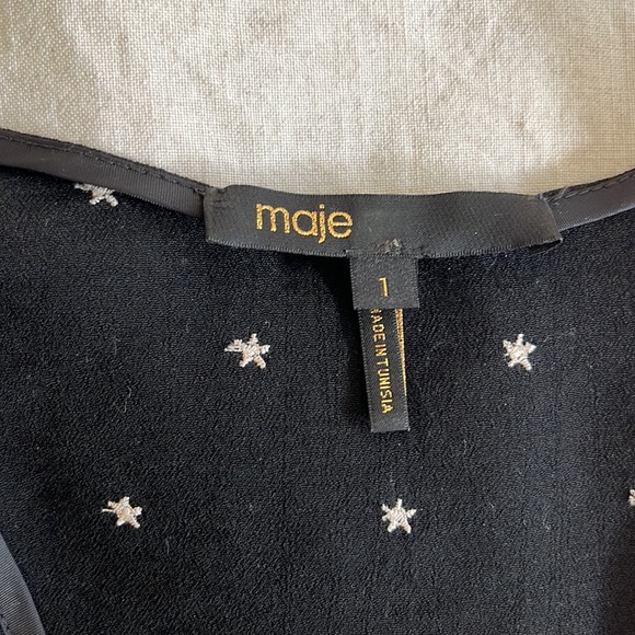 2 MAJE tops / blouses with stars ⭐️ Sz 1 & 2 / XS - Picture 9 of 14